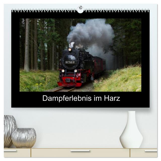 Dampferlebnis im Harz (hochwertiger Premium Wandkalender 2024 DIN A2 quer), Kunstdruck in Hochglanz