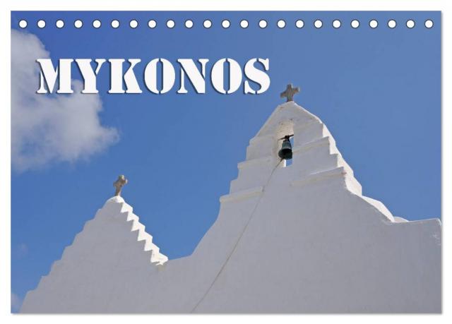 MYKONOS - Insel des Jetset (Tischkalender 2024 DIN A5 quer), CALVENDO Monatskalender