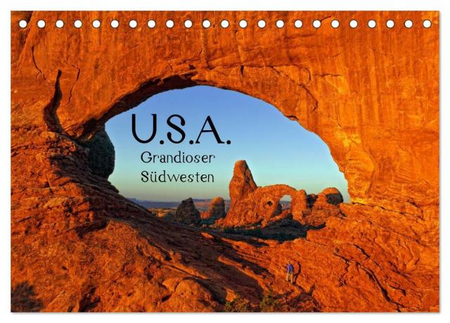 USA - Grandioser Südwesten (Tischkalender 2024 DIN A5 quer), CALVENDO Monatskalender