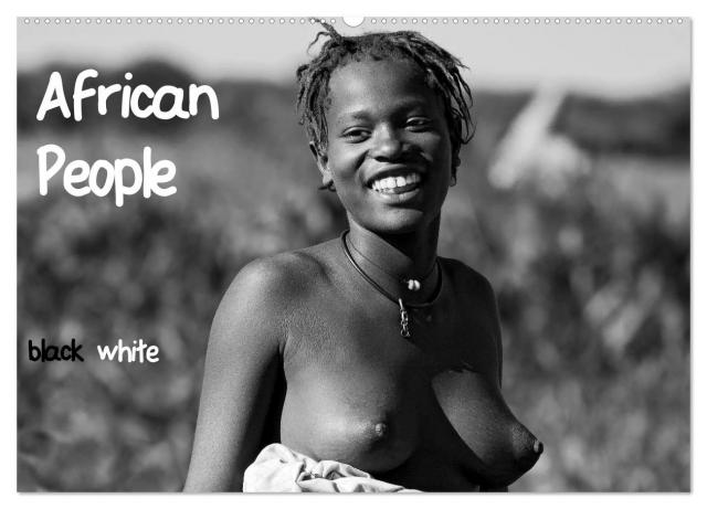 African People black white (Wandkalender 2024 DIN A2 quer), CALVENDO Monatskalender