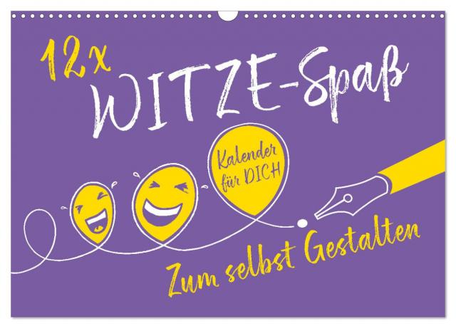 12 x WITZE-Spaß - Bastelkalender (Wandkalender 2024 DIN A3 quer), CALVENDO Monatskalender