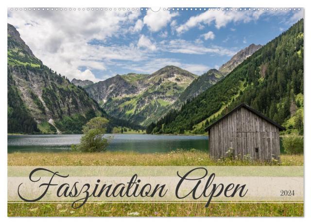 Faszination Alpen (Wandkalender 2024 DIN A2 quer), CALVENDO Monatskalender