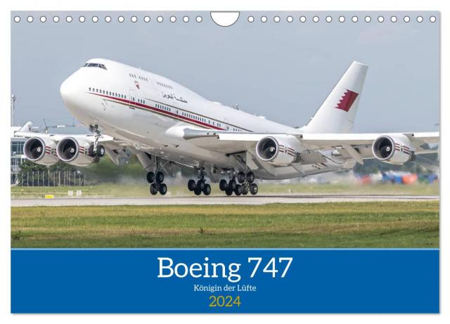 Boeing 747 Kalender (Wandkalender 2024 DIN A4 quer), CALVENDO Monatskalender