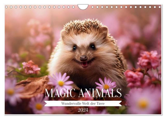 Magic Animals (Wandkalender 2024 DIN A4 quer), CALVENDO Monatskalender