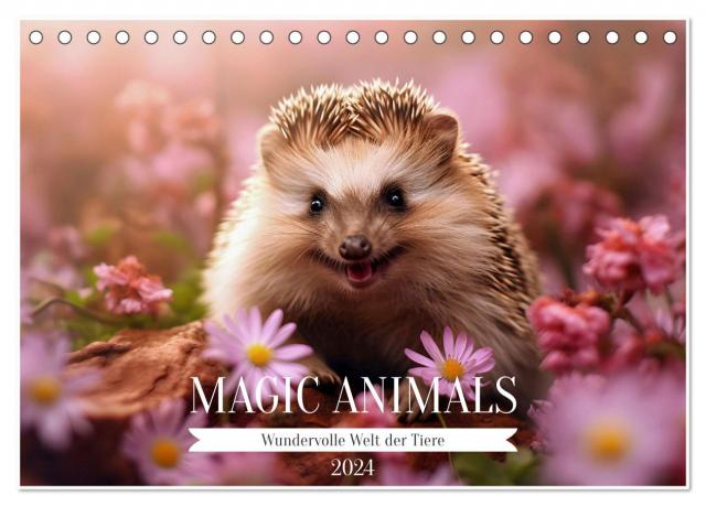 Magic Animals (Tischkalender 2024 DIN A5 quer), CALVENDO Monatskalender