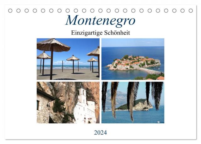 Montenegro - Einzigartige Schönheit (Tischkalender 2024 DIN A5 quer), CALVENDO Monatskalender