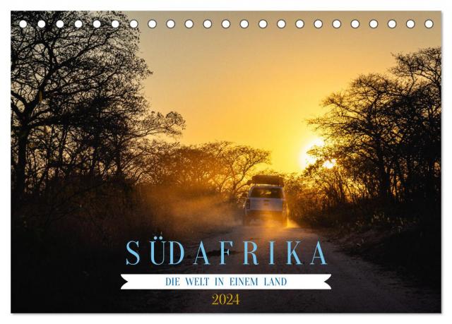 Südafrika - Die Welt in einem Land (Tischkalender 2024 DIN A5 quer), CALVENDO Monatskalender