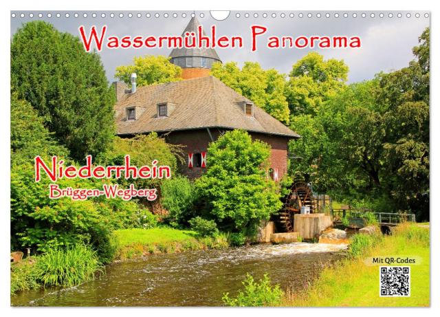 Wassermühlen Panorama Niederrhein Brüggen-Wegberg (Wandkalender 2025 DIN A3 quer), CALVENDO Monatskalender