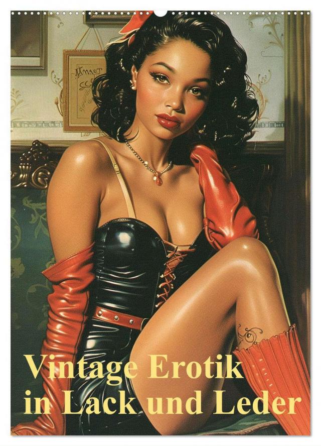Vintage Erotik in Lack und Leder (Wandkalender 2025 DIN A2 hoch), CALVENDO Monatskalender