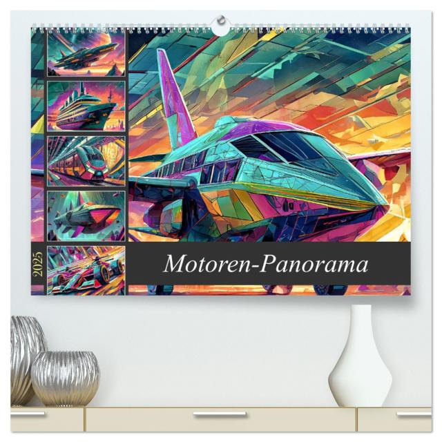 Motoren-Panorama (hochwertiger Premium Wandkalender 2025 DIN A2 quer), Kunstdruck in Hochglanz