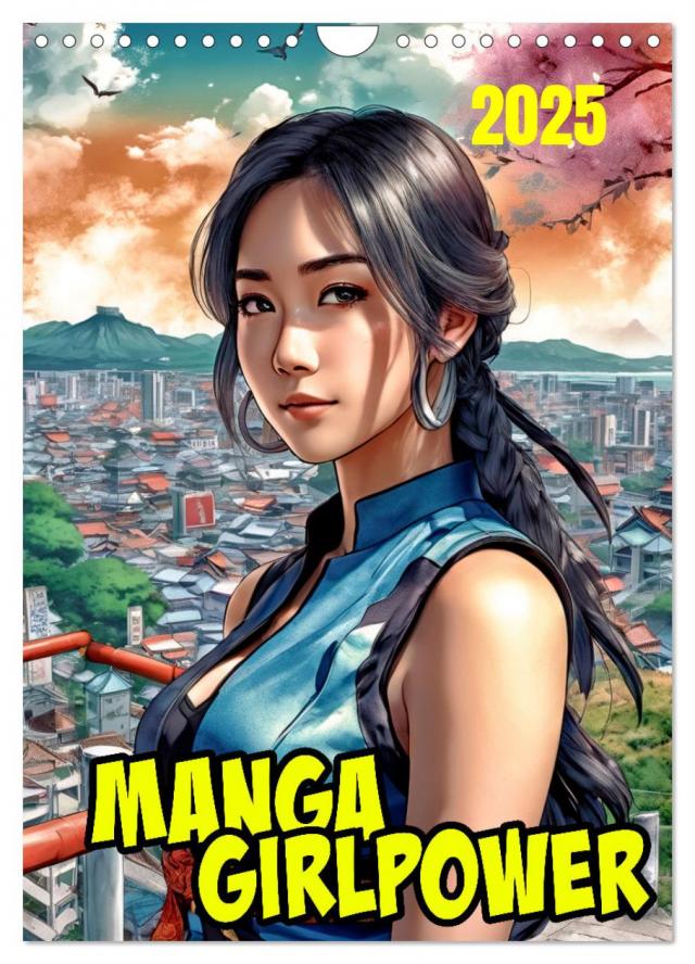 Manga Girlpower (Wandkalender 2025 DIN A4 hoch), CALVENDO Monatskalender