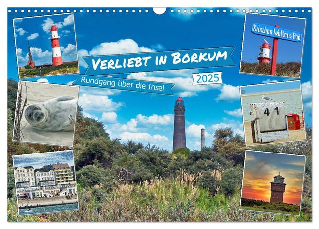 Verliebt in Borkum (Wandkalender 2025 DIN A3 quer), CALVENDO Monatskalender