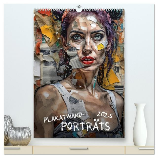 Plakatwand-Porträts (hochwertiger Premium Wandkalender 2025 DIN A2 hoch), Kunstdruck in Hochglanz