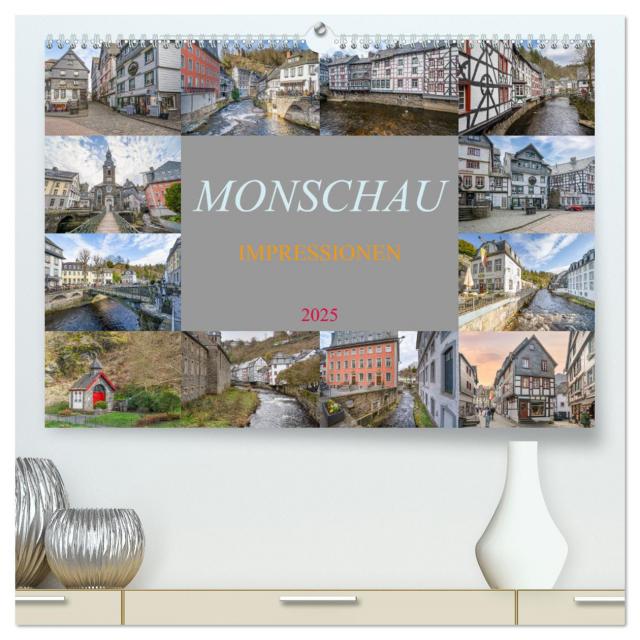 Monschau Impressionen (hochwertiger Premium Wandkalender 2025 DIN A2 quer), Kunstdruck in Hochglanz
