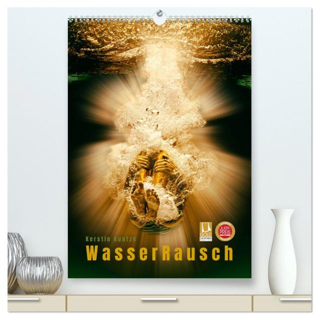 WasserRausch (hochwertiger Premium Wandkalender 2025 DIN A2 hoch), Kunstdruck in Hochglanz