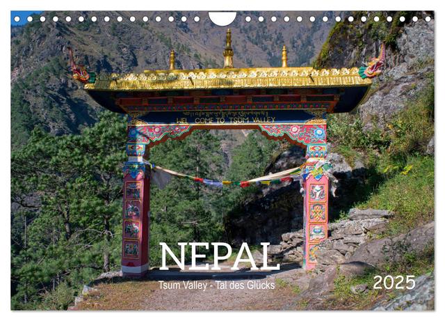 Nepal Tsum Valley - Tal des Glücks (Wandkalender 2025 DIN A4 quer), CALVENDO Monatskalender