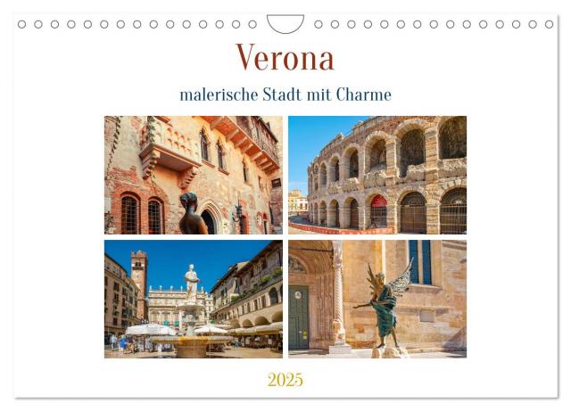 Verona - malerische Stadt mit Charme (Wandkalender 2025 DIN A4 quer), CALVENDO Monatskalender