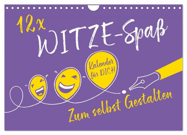 12 x WITZE-Spaß - Bastelkalender (Wandkalender 2025 DIN A4 quer), CALVENDO Monatskalender