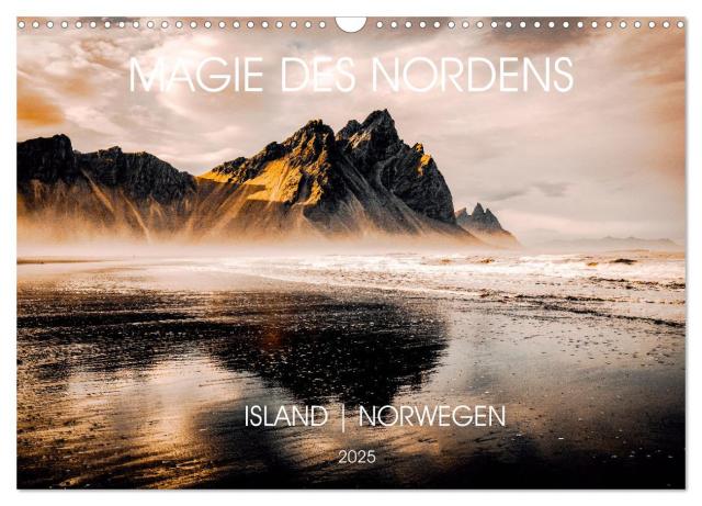 Magie des Nordens, Island und Norwegen (Wandkalender 2025 DIN A3 quer), CALVENDO Monatskalender