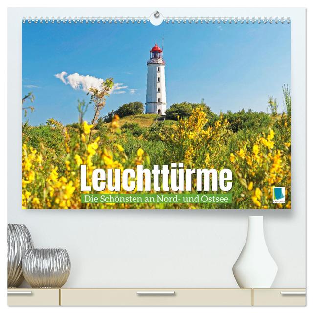 Leuchttürme: Die Schönsten an Nord- und Ostsee (hochwertiger Premium Wandkalender 2025 DIN A2 quer), Kunstdruck in Hochglanz