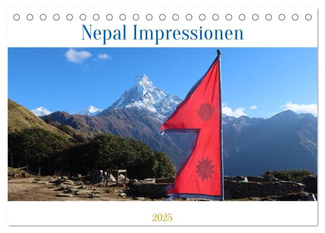 Nepal Impressionen (Tischkalender 2025 DIN A5 quer), CALVENDO Monatskalender