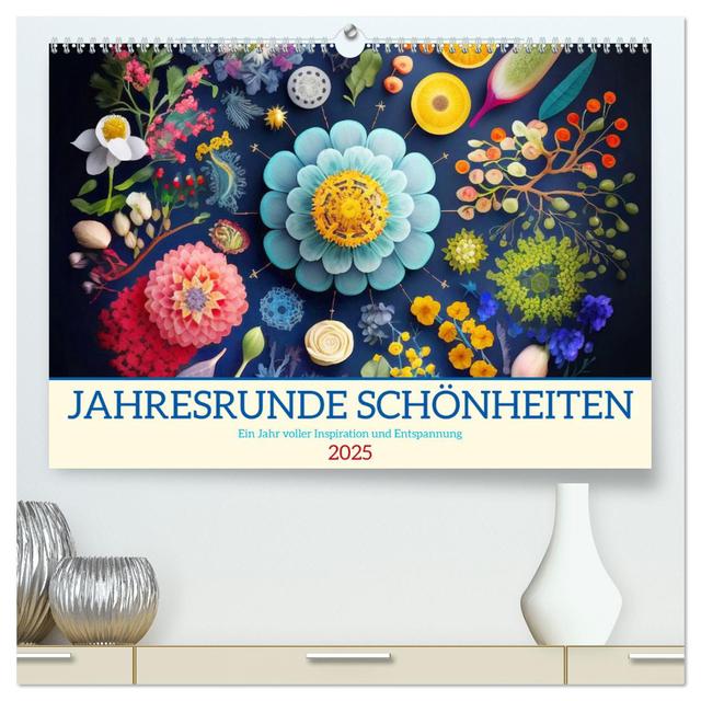 Jahresrunde Schönheiten (hochwertiger Premium Wandkalender 2025 DIN A2 quer), Kunstdruck in Hochglanz