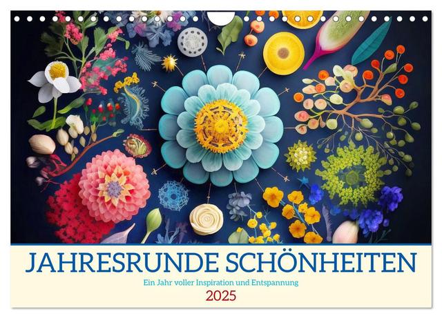 Jahresrunde Schönheiten (Wandkalender 2025 DIN A4 quer), CALVENDO Monatskalender