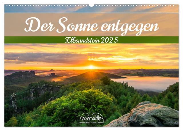 Der Sonne entgegen - Elbsandstein (Wandkalender 2025 DIN A2 quer), CALVENDO Monatskalender