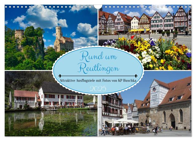 Rund um Reutlingen (Wandkalender 2025 DIN A3 quer), CALVENDO Monatskalender