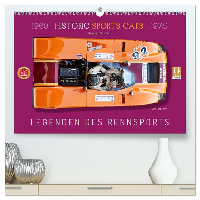 Legenden des Rennsports Historic Sports Cars 1960-1975 (hochwertiger Premium Wandkalender 2025 DIN A2 quer), Kunstdruck in Hochglanz