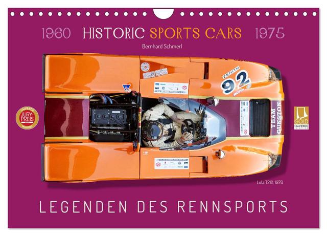 Legenden des Rennsports Historic Sports Cars 1960-1975 (Wandkalender 2025 DIN A4 quer), CALVENDO Monatskalender
