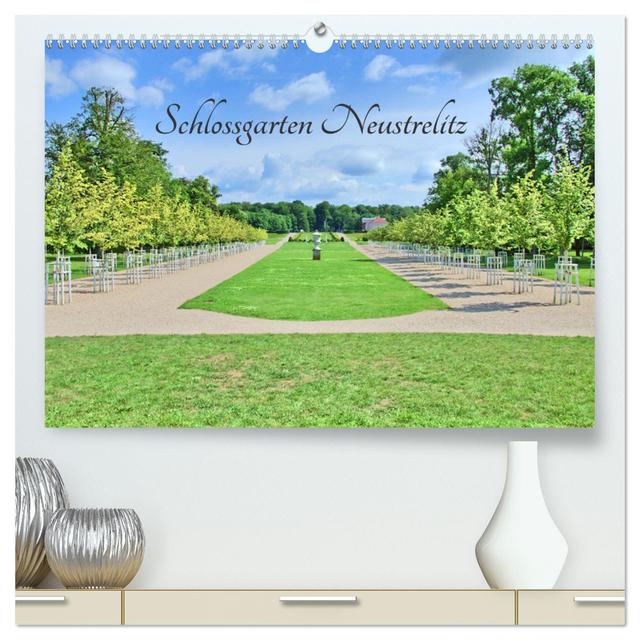 Schlossgarten Neustrelitz (hochwertiger Premium Wandkalender 2025 DIN A2 quer), Kunstdruck in Hochglanz