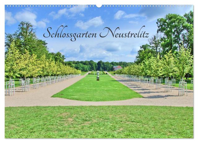 Schlossgarten Neustrelitz (Wandkalender 2025 DIN A2 quer), CALVENDO Monatskalender