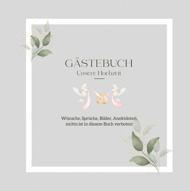 Gästebuch Unsere Hochzeit: Elegantes Hochzeits-Gästebuch, blanko