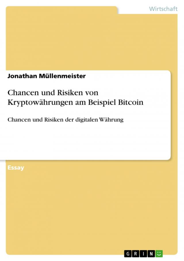Chancen und Risiken von Kryptowährungen am Beispiel Bitcoin