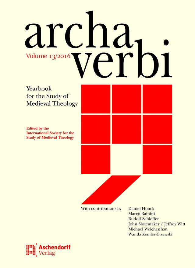 Archa Verbi, Volume 13/2016
