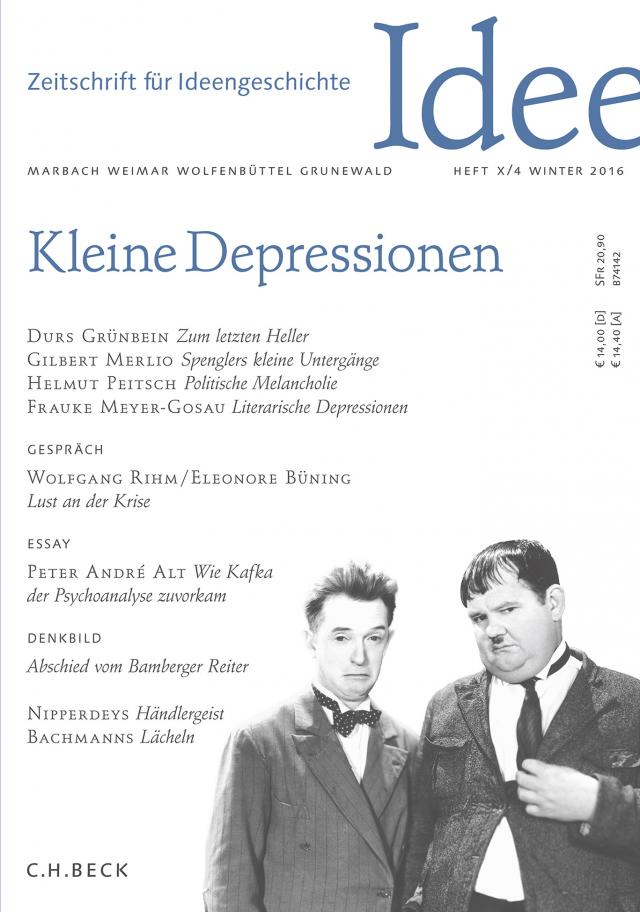Zeitschrift für Ideengeschichte Heft X/4 Winter 2016