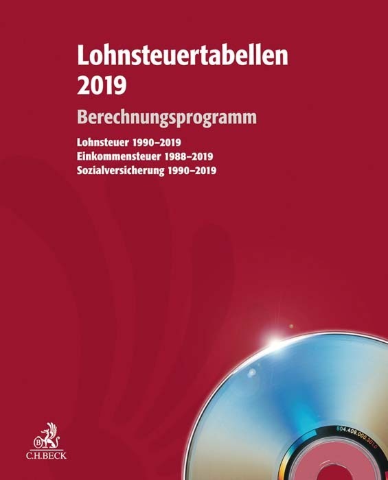Lohnsteuertabellen 2019 - Berechnungsprogramm, CD-ROM
