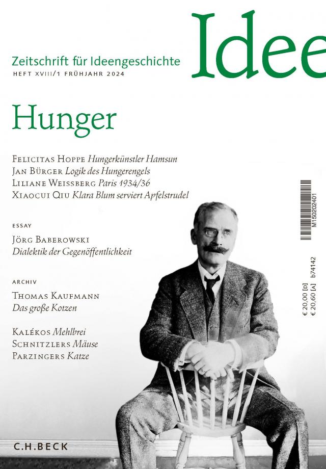 Zeitschrift für Ideengeschichte Heft XVIII/1 Frühjahr 2024