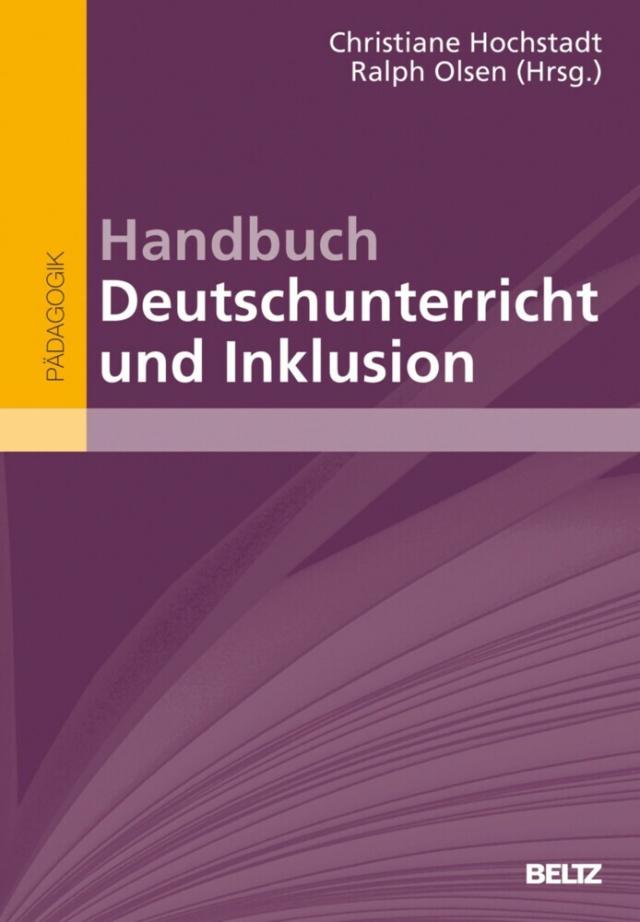 Handbuch Deutschunterricht und Inklusion Beltz Handbuch  