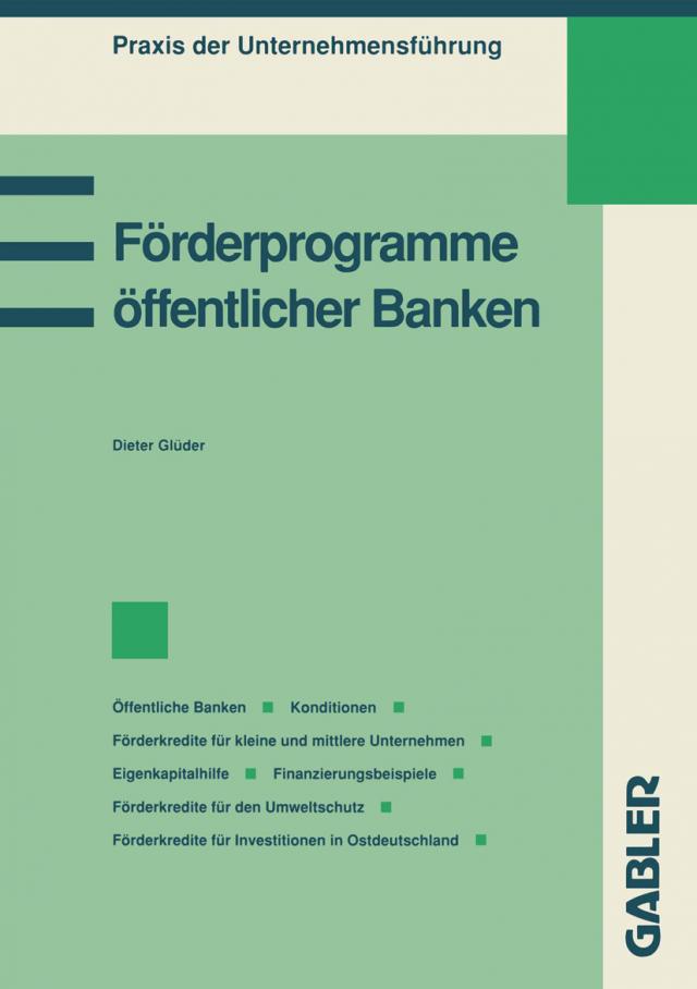 Förderprogramme öffentlicher Banken