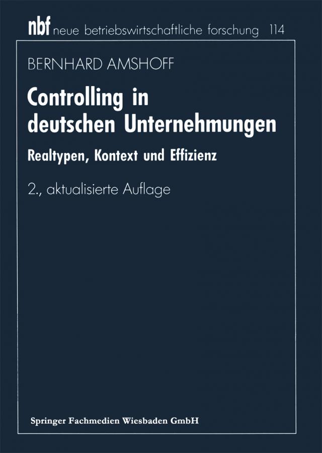 Controlling in deutschen Unternehmungen