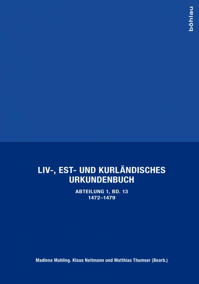 Liv-, Est- und Kurländisches Urkundenbuch