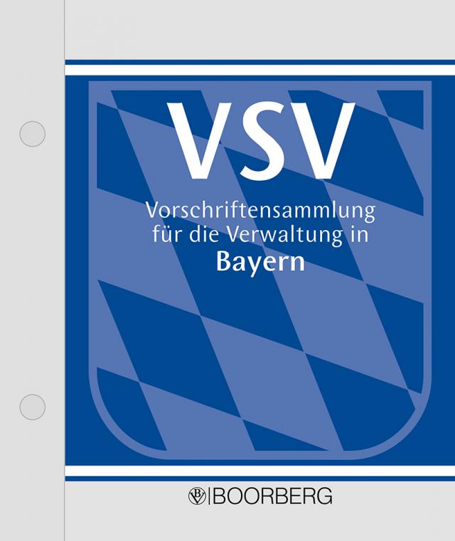 Vorschriftensammlung für die Verwaltung in Bayern (VSV) - Ergänzungsband