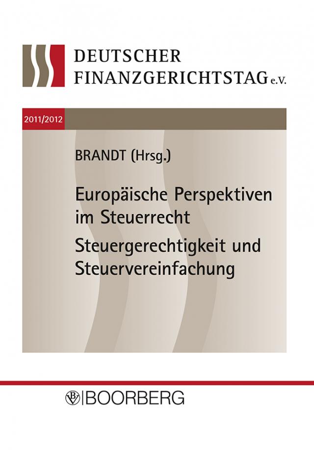 Deutscher Finanzgerichtstag 2011/2012