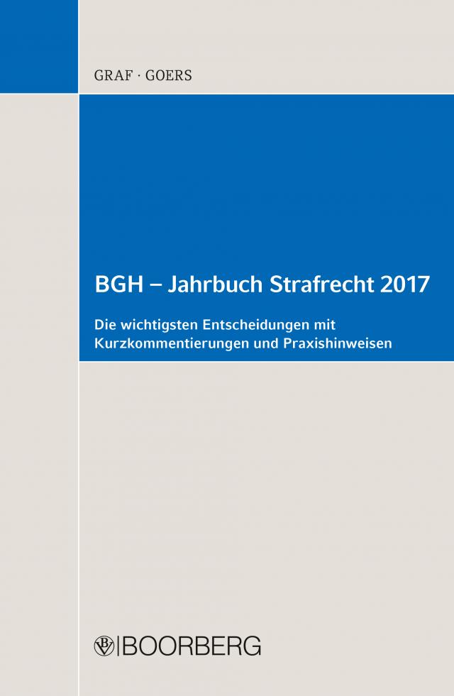 BGH – Jahrbuch Strafrecht 2017