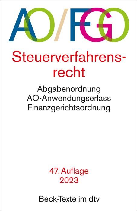 Steuerverfahrensrecht (AO/FGO) mit Abgabenordnung, Finanzgerichtsordnung und Nebengesetzen