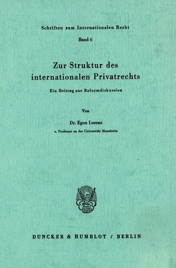 Zur Struktur des internationalen Privatrechts.