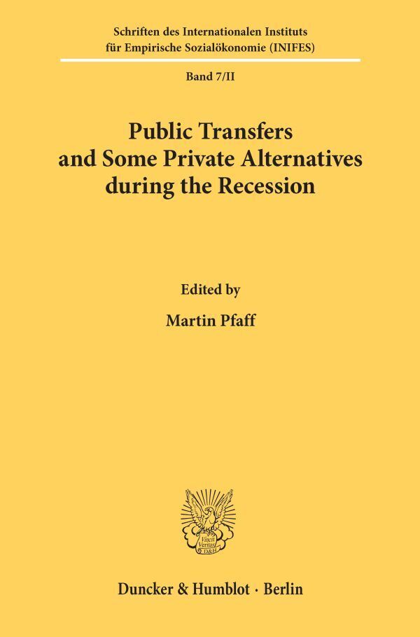 Public Transfers and Some Private Alternatives during the Recession.