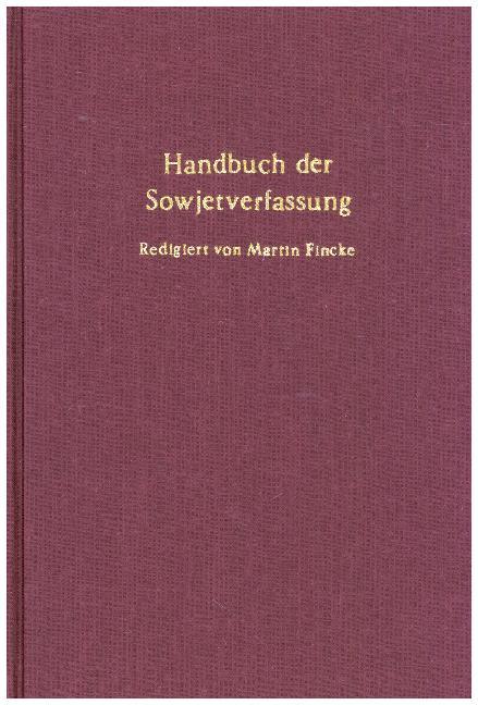 Handbuch der Sowjetverfassung.